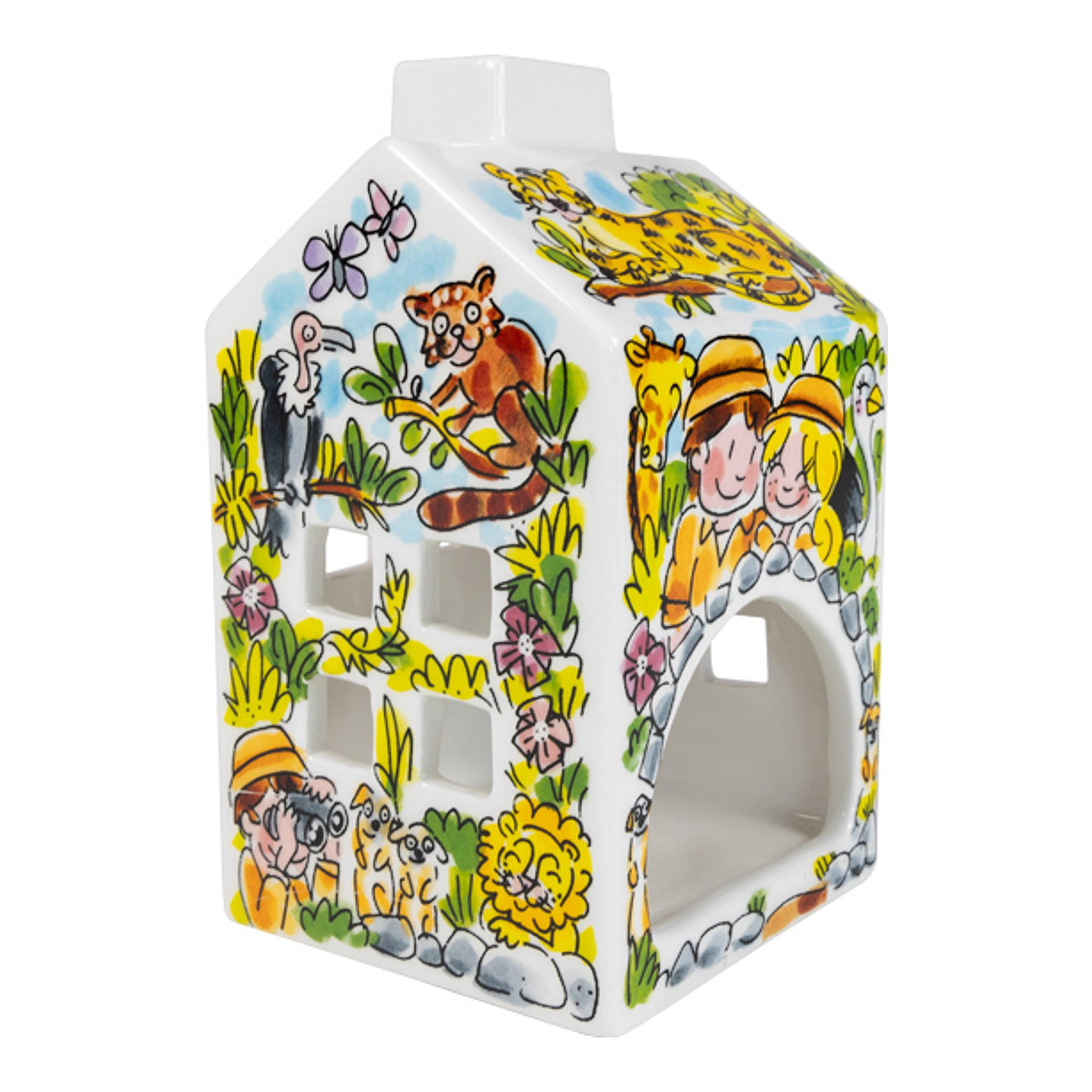 TEELICHTHALTER Beekse Bergen in Bunt - 14,5cm - Multicolor, Keramik (8.5/14.5/8.3cm) - Blond Amsterdam