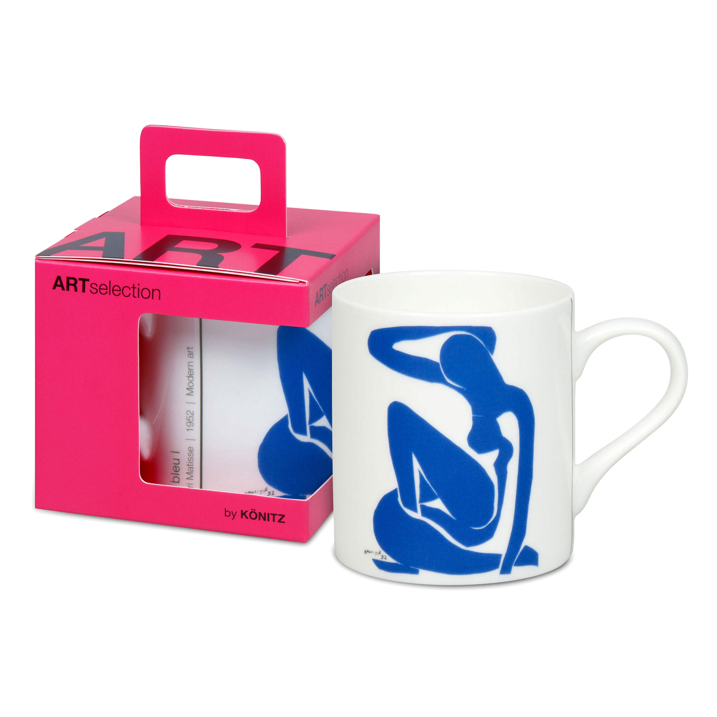 KAFFEEBECHER Nu bleu I - Matisse, in Geschenkbox - Naturfarben, Keramik (0.4L) - Könitz