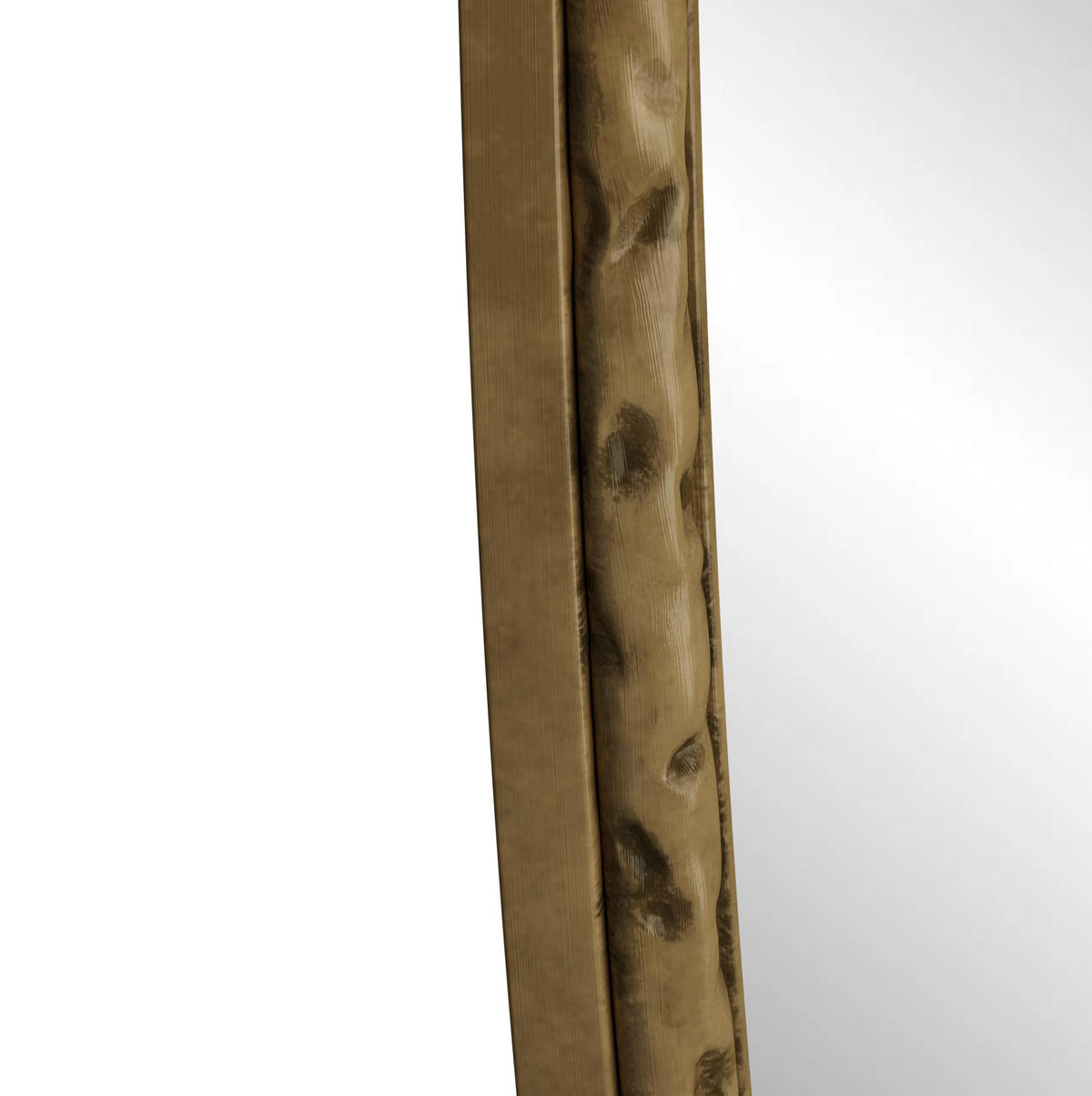 WANDSPIEGEL 61x2.5x91 cm Gold aus Eisen & gehärtetem Glas mit Bogen-Design - Goldfarben, Glas (2.5/91/61cm) - Modfu