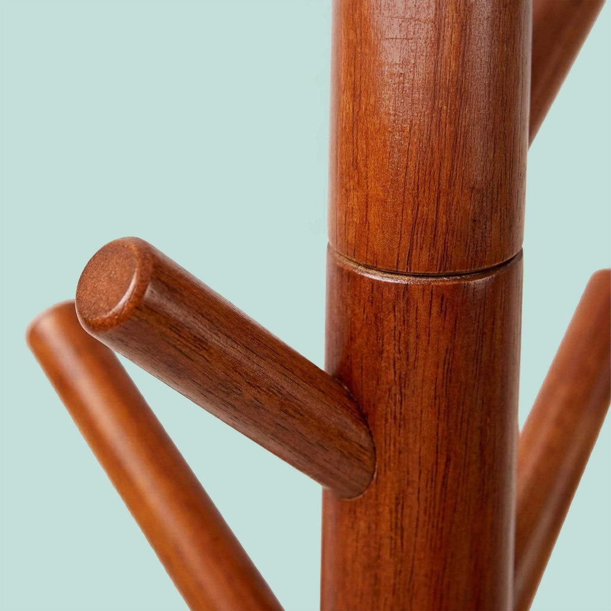 GARDEROBENSTÄNDER Dunkelbraun Kiefernholz 8 Haken - Dunkelbraun, Holz (50/175/50cm) - Relaxdays