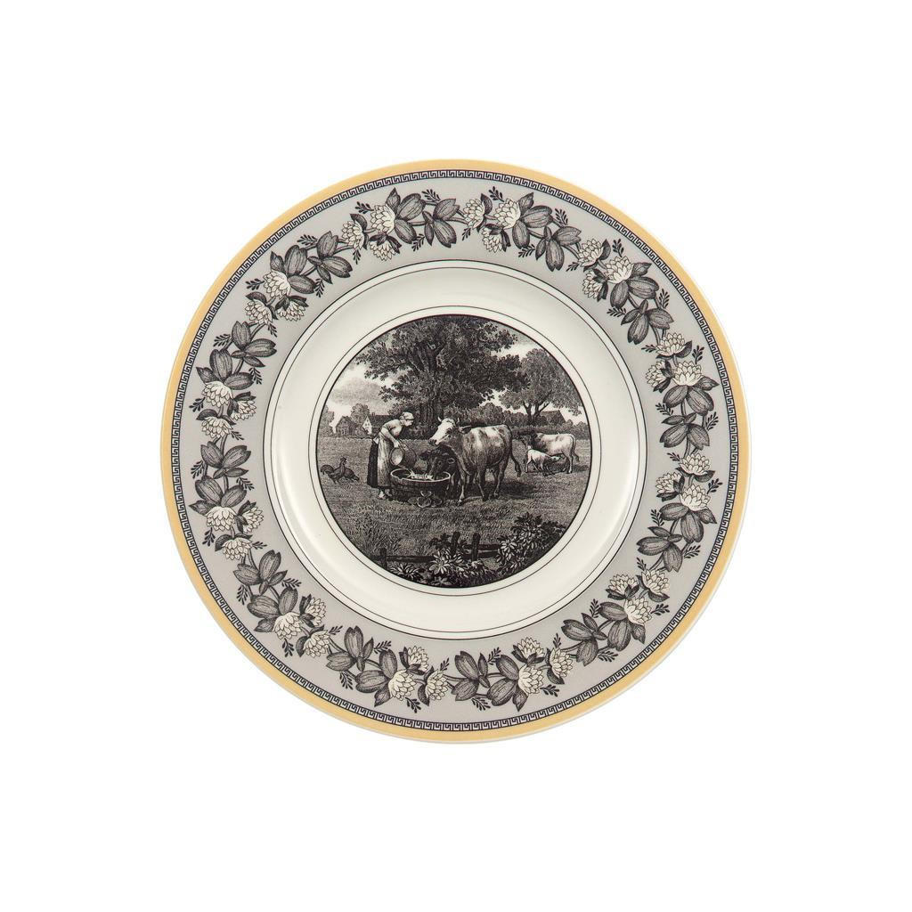 Villeroy & Boch Frühstücksteller Weiß, Grau, Gelb