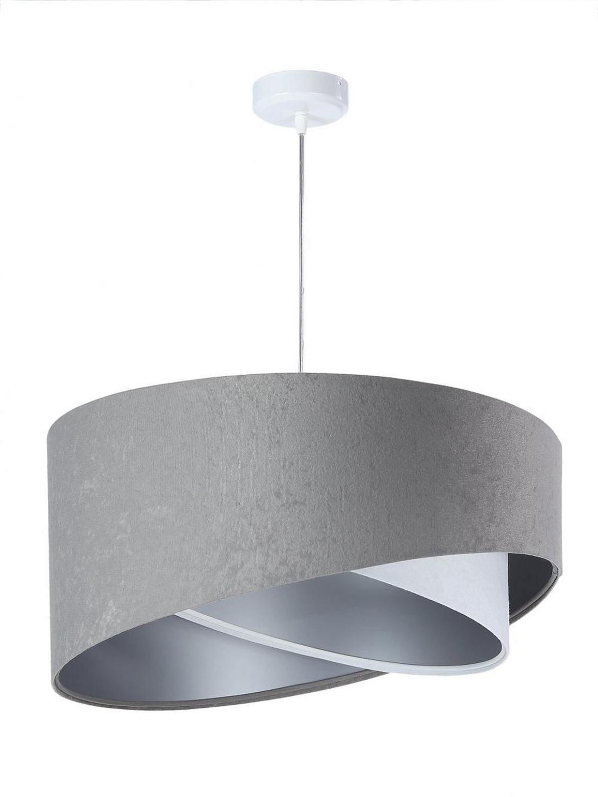 HÄNGELEUCHTE Grau 50/23 cm - Weiß/Grau, Kunststoff (50/1.3/23cm) - ONZENO