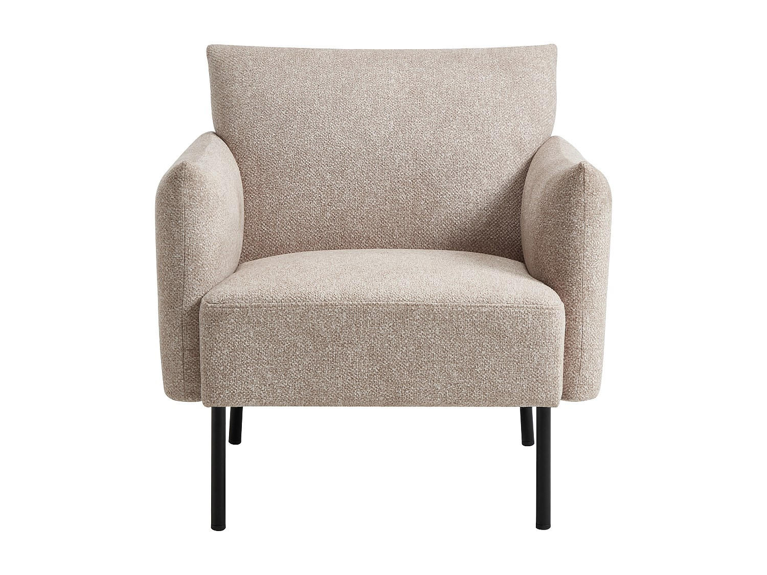 SESSEL mit gerader Rückenlehne - 1 Person - stoff - beige Geraldia - Beige, Textil (78/80/81cm) - Vente-Unique