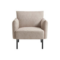 SESSEL mit gerader Rückenlehne - 1 Person - stoff - beige Geraldia - Beige, Textil (78/80/81cm) - Vente-Unique