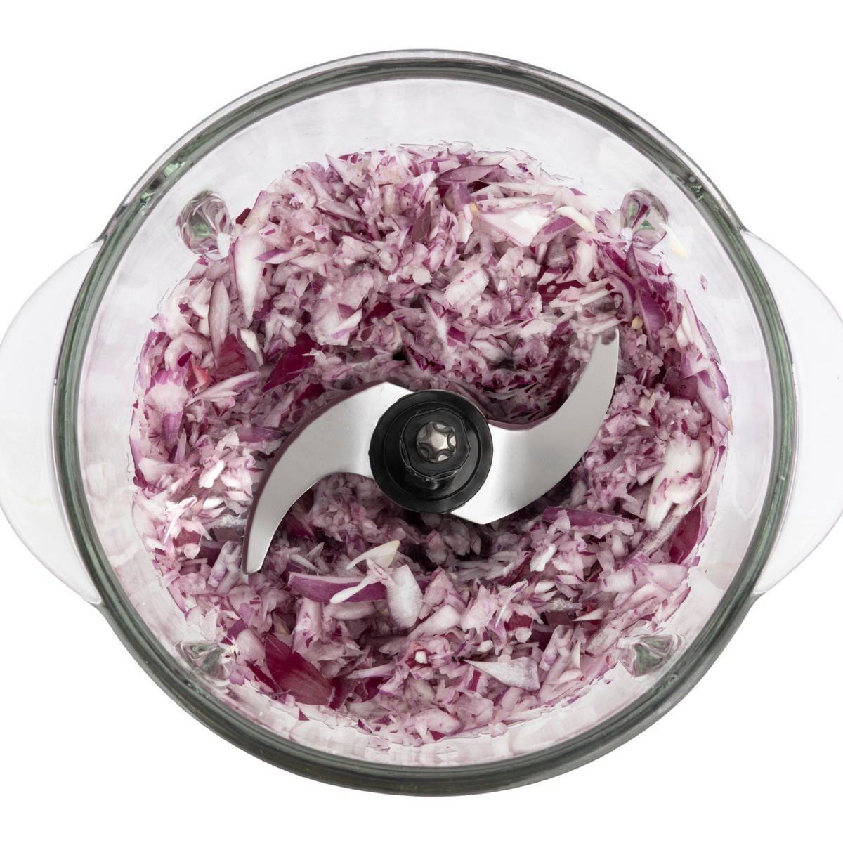 MULTIZERKLEINERER LEO8 Schwarz und Silber, elektronisch, 1L, Edelstahlklingen - Silberfarben/Schwarz, Metall (18.5/21.8/16cm) - HKoenig