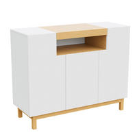 SIDEBOARD DE-37595 120,5/42/96 cm mit 3 Türen Weiß - Weiß, Holzwerkstoff (120.5/96/42cm) - ComfortXL