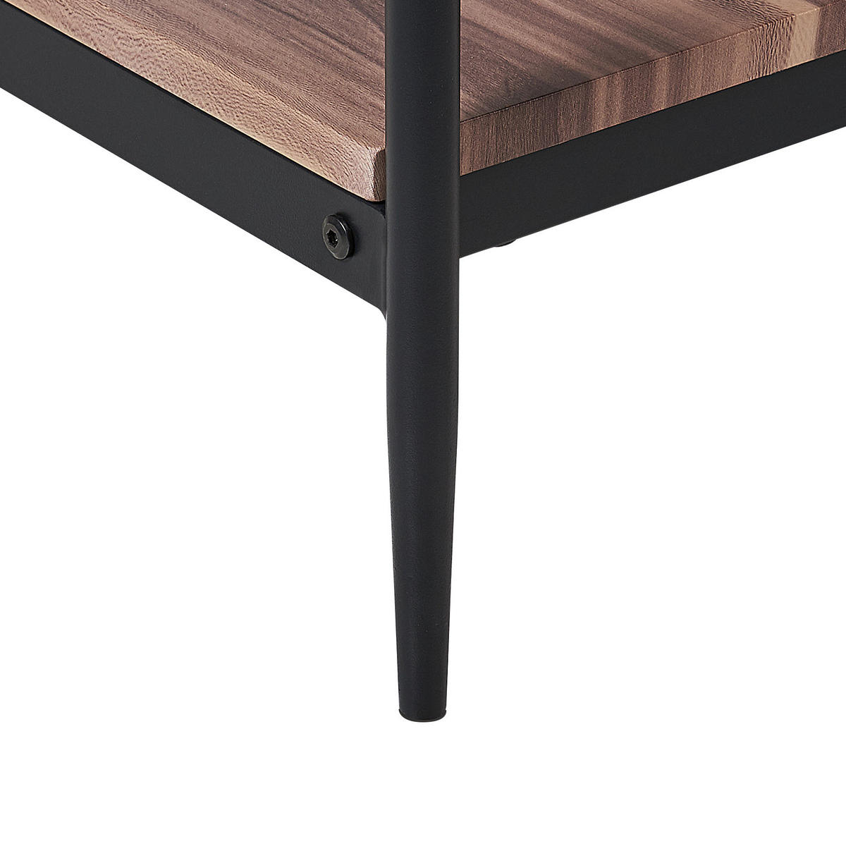KONFERENČNÍ STOLEK tmavší Odstín dřeva/černý obdélníkový Avoca - tmavě hnědá/černá, kompozitní dřevo (52/100/45cm) - Beliani