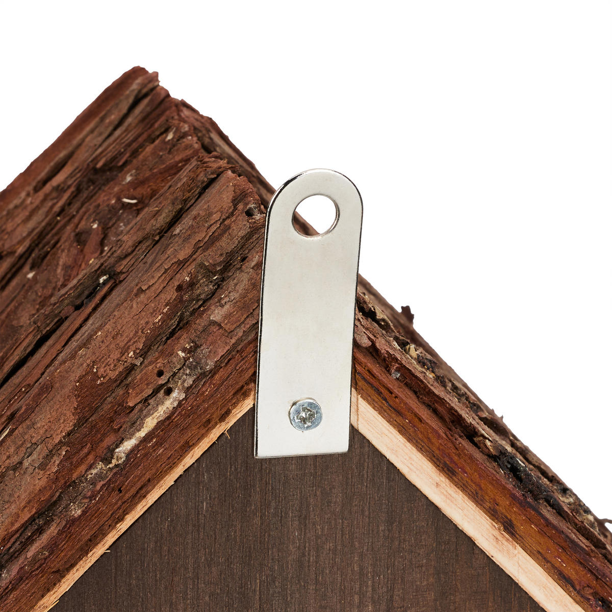 MARIENKÄFERHAUS - Braun, Holz (18/22/12cm) - Relaxdays