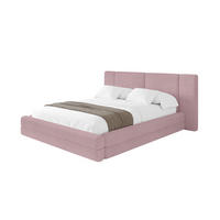 POLSTERBETT mit Bettkasten und Lattenrost, Boxbett ohne Matratze - TEVO 200x200 Rosa - Rosa, Holzwerkstoff/Textil (200/200cm) - ALTDECOR