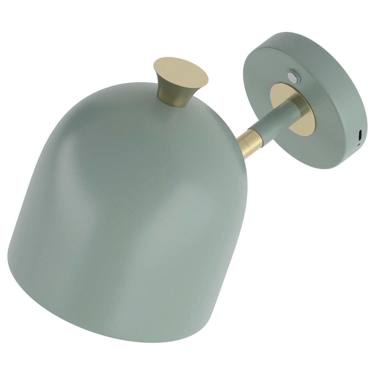 AKKU-WANDLEUCHTE - inkl. Fernbedienung - Dimmbar - Eisen - Salbeigrün, Metall (15/20/28cm) - home24