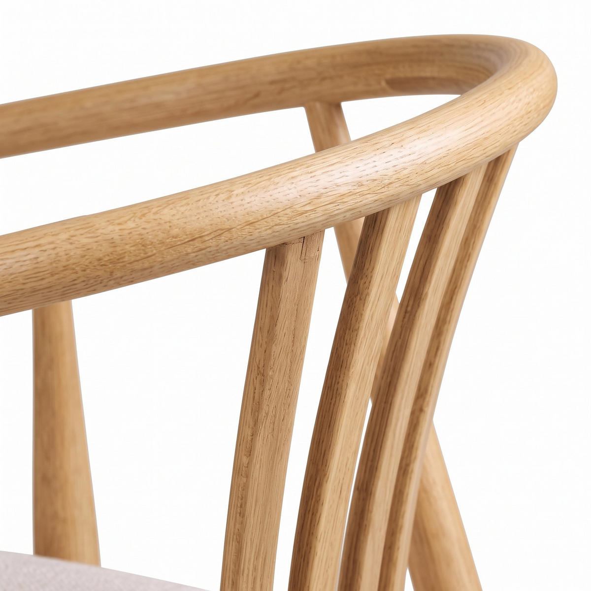 MATSTOL Asti 54 x 57 x 78 cm – ek/sandgrå - Ekfärgad/Grå, Trä/Textil (54/78/57cm) - ebuy24