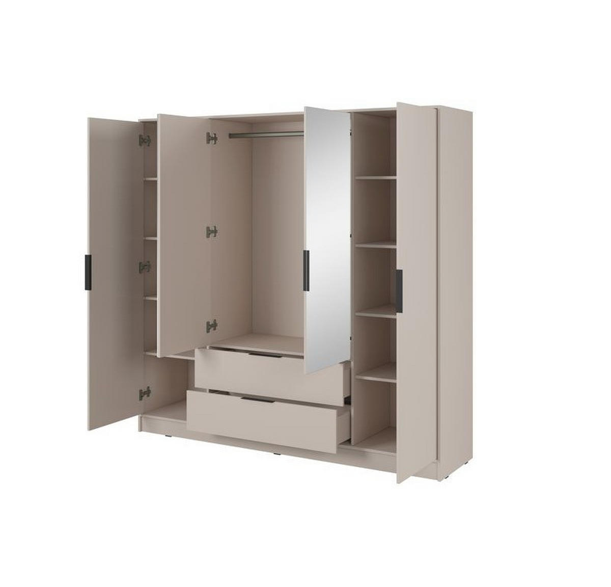 KLEIDERSCHRANK – 206 cm – Kelly – Kaschmir - Kaschmir, Holzwerkstoff (206/200/51cm) - hi-markt