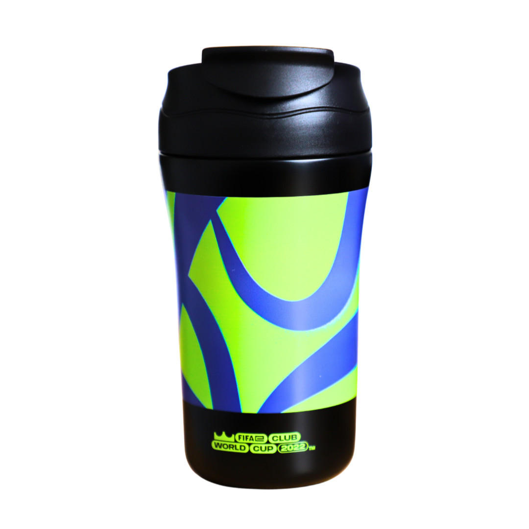 THERMOSFLASCHE 293 Schwarz, 400 ml, Edelstahl, Isolierflasche, Trinkflasche, Thermobecher, Heiß Kalt, Coffee To Go, Reisebecher, Sport, Büro - Schwarz/Grün, Kunststoff/Metall (0.4L) - JUNG