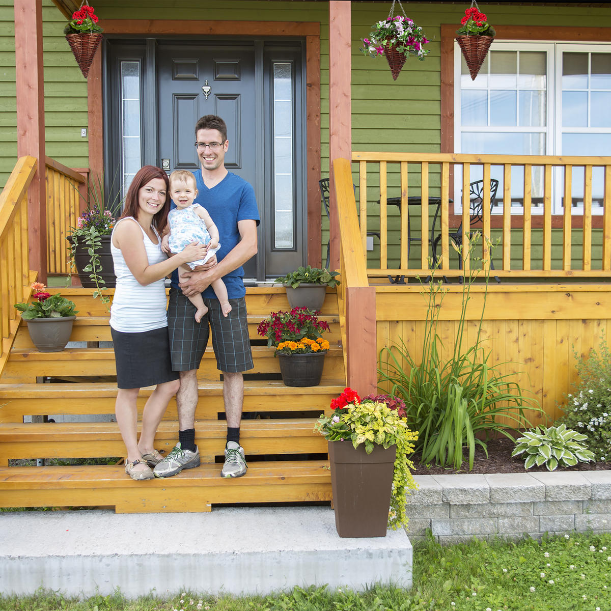 3XBLUMENAMPEL - Braun, Textil/Metall (25/58/25cm) - Relaxdays