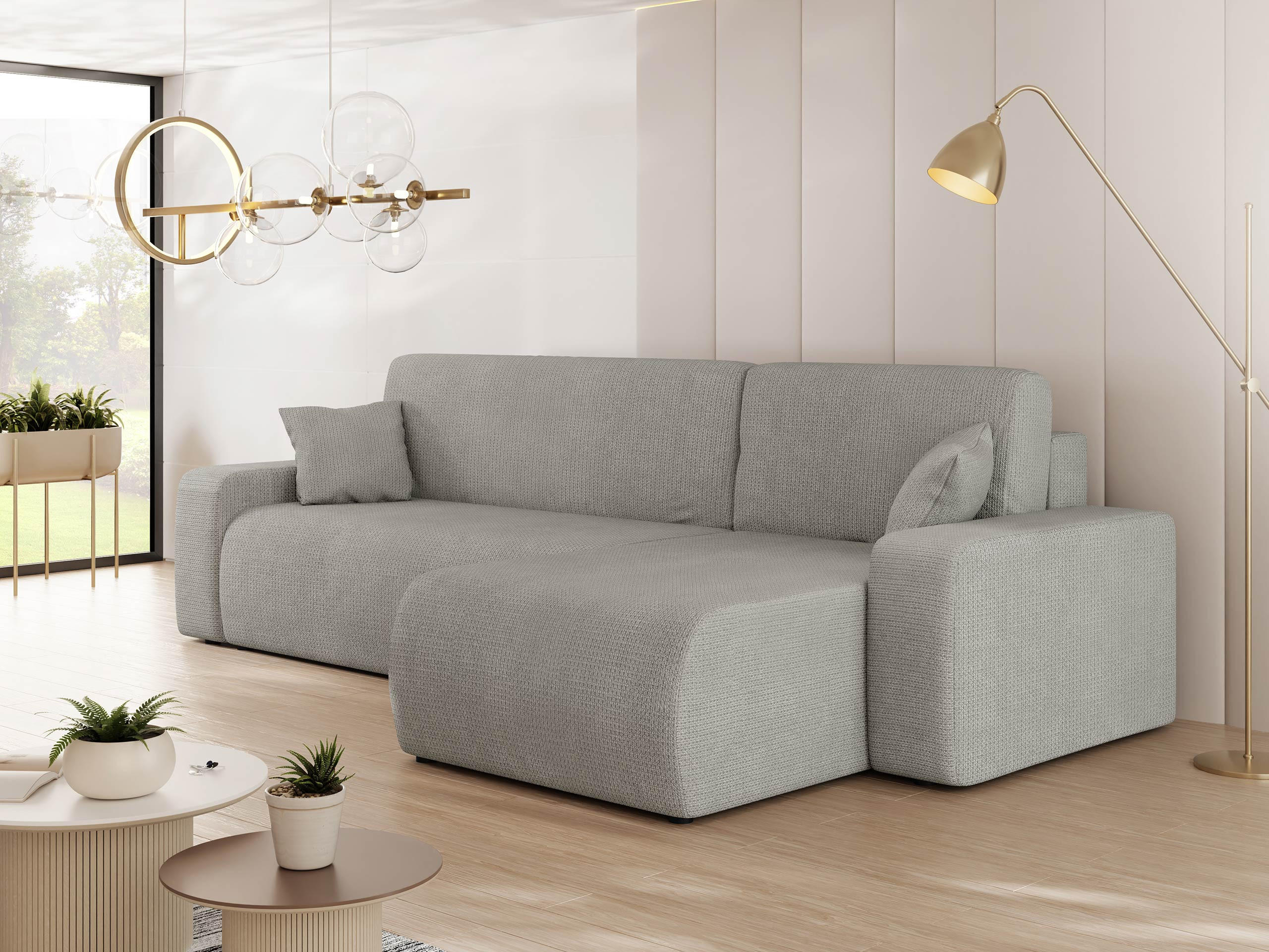 Thumbnail - Mirjan24 Ecksofa, Hellgrau, Textil, 4-Sitzer, L-Form, 244x145 cm, Wohnzimmer, Sofas & Couches, Wohnlandschaften, Ecksofa...