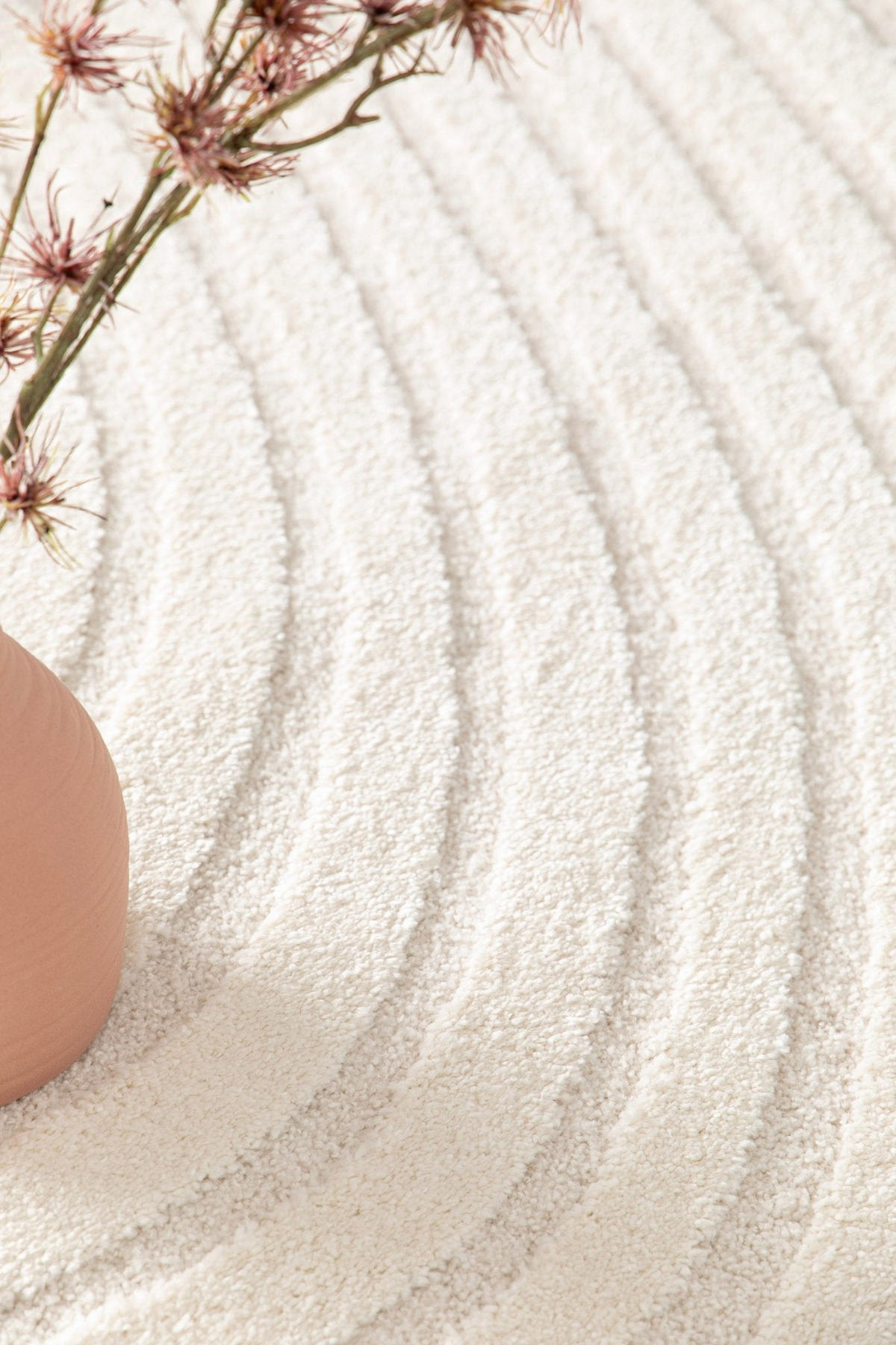 TEPPICH weich mit Relief-Effekt weiss - Weiß, Textil (160/230cm) - AFK Living