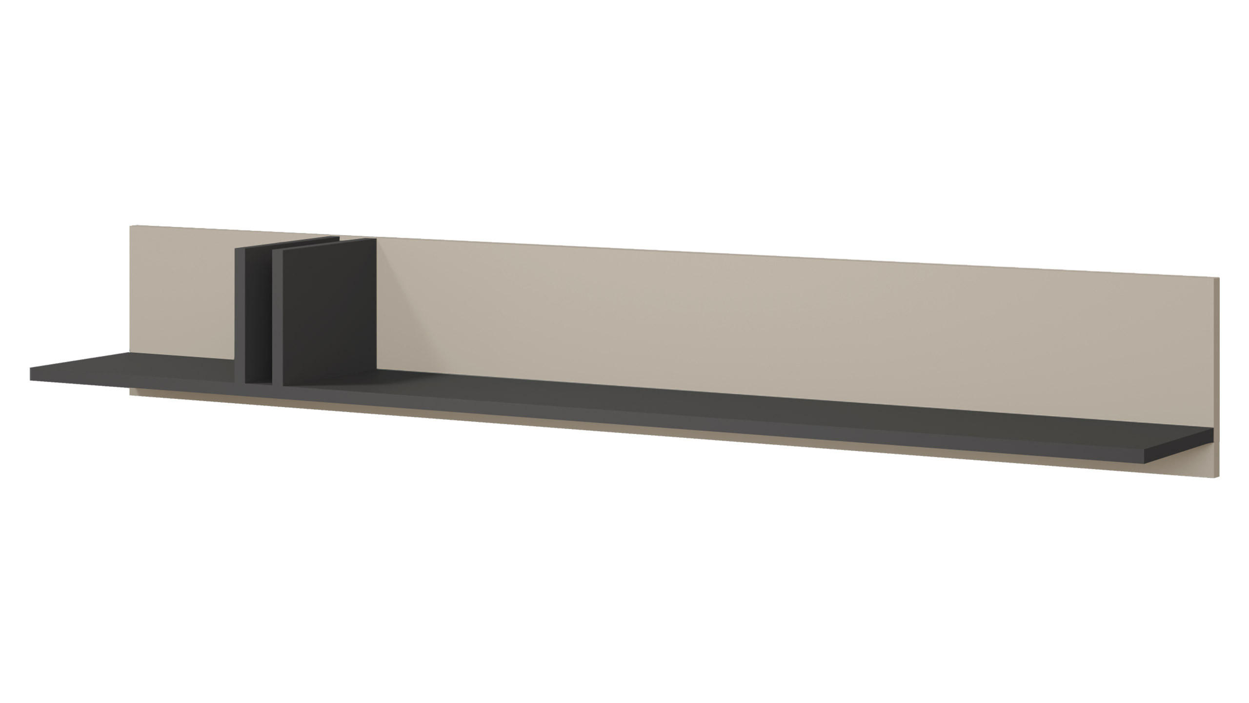 WANDREGAL Alsy AL14 - Anthrazit/Beige, Holzwerkstoff (150/22/22cm) - MIRJAN24