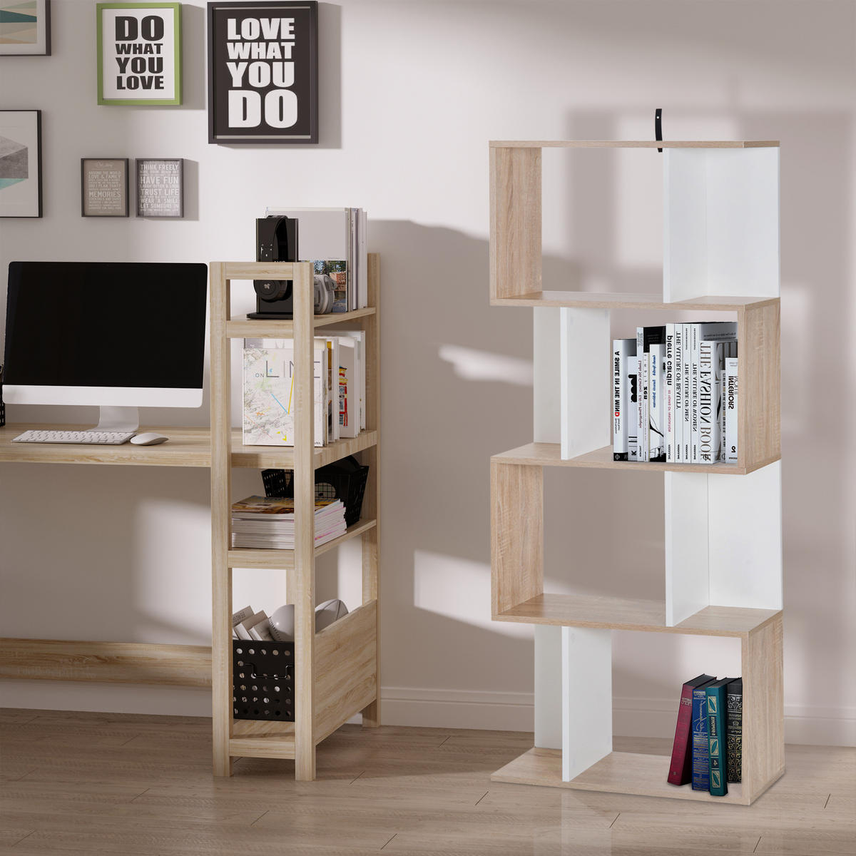 REGAL DE-15472 4 Ebenen, 60/24/148 cm Naturholz - Naturfarben, Holzwerkstoff (60/148/24cm) - ComfortXL