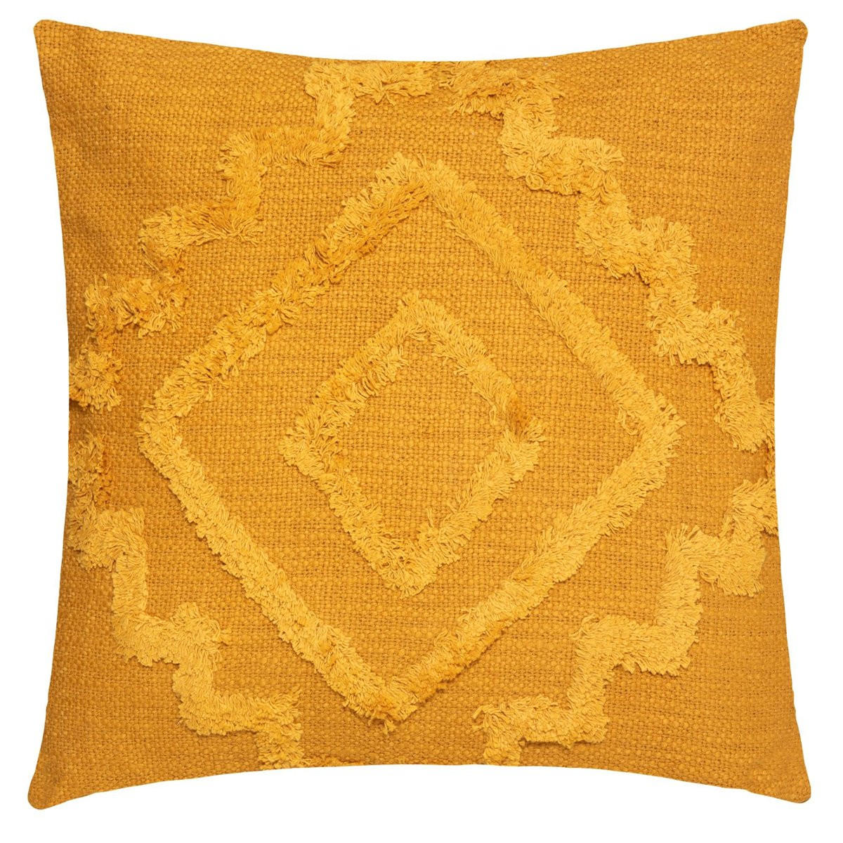ZIERKISSEN Inca 40/40 cm - Gelb, Naturmaterialien (16/40cm) - Atmosphera Createur d´interieur