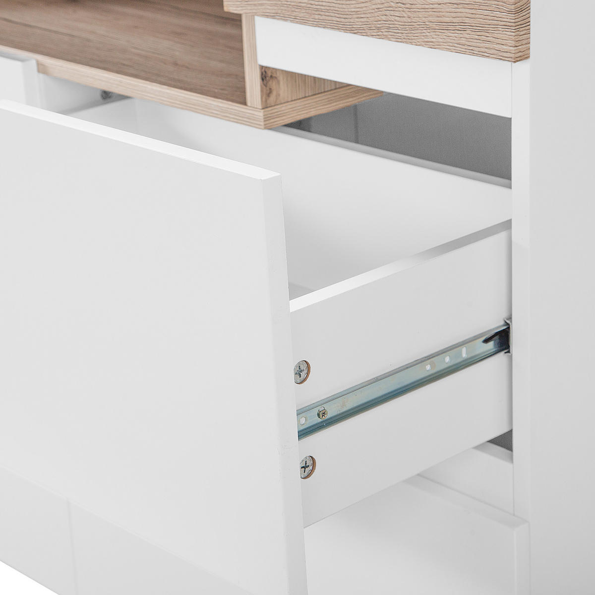SKŘÍŇ Sideboard Bílá Marlin - bílá, kompozitní dřevo (110/75/40cm) - Beliani