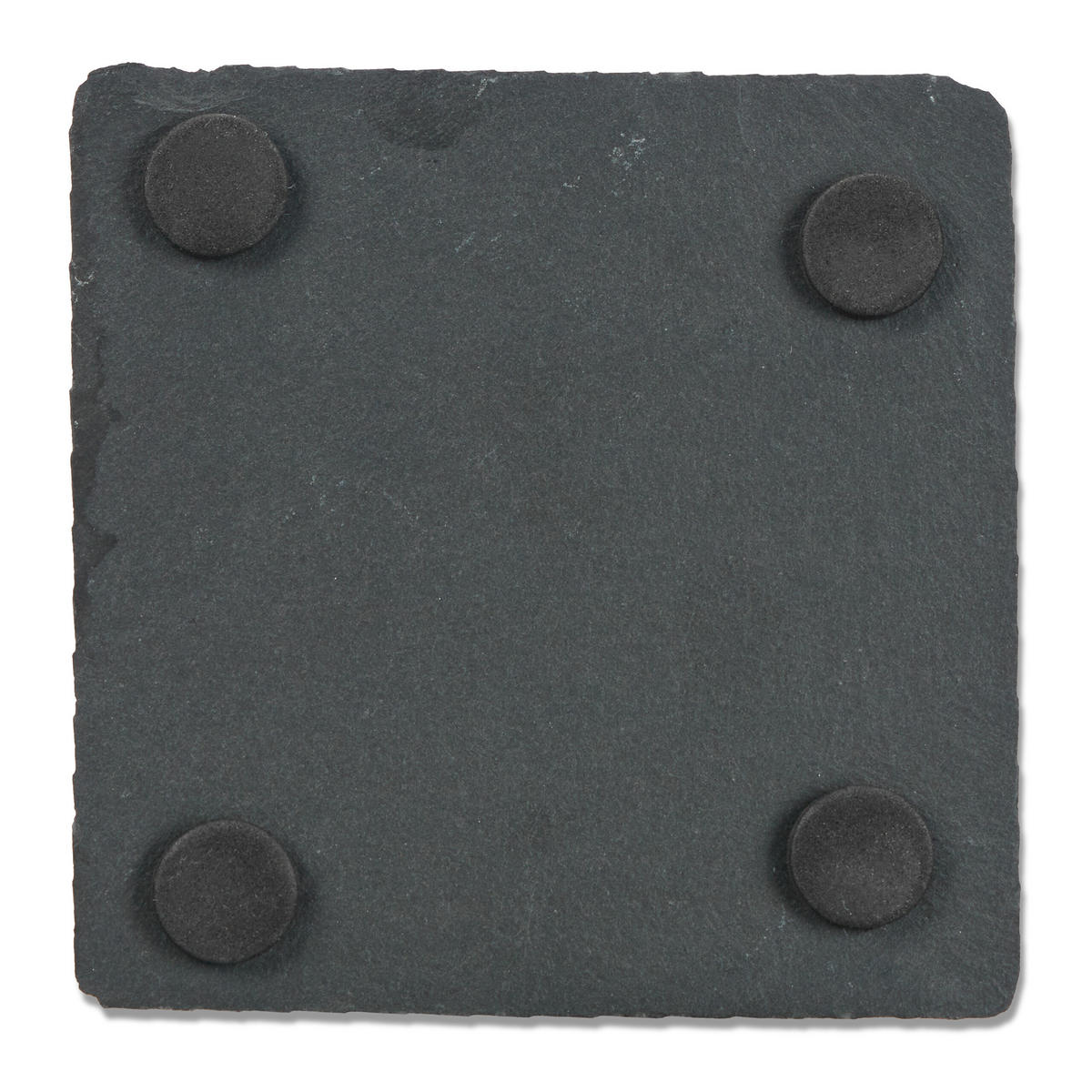 10XPODLOŽKY z bridlice - antracitová, textil/kameň (10/10cm) - Relaxdays