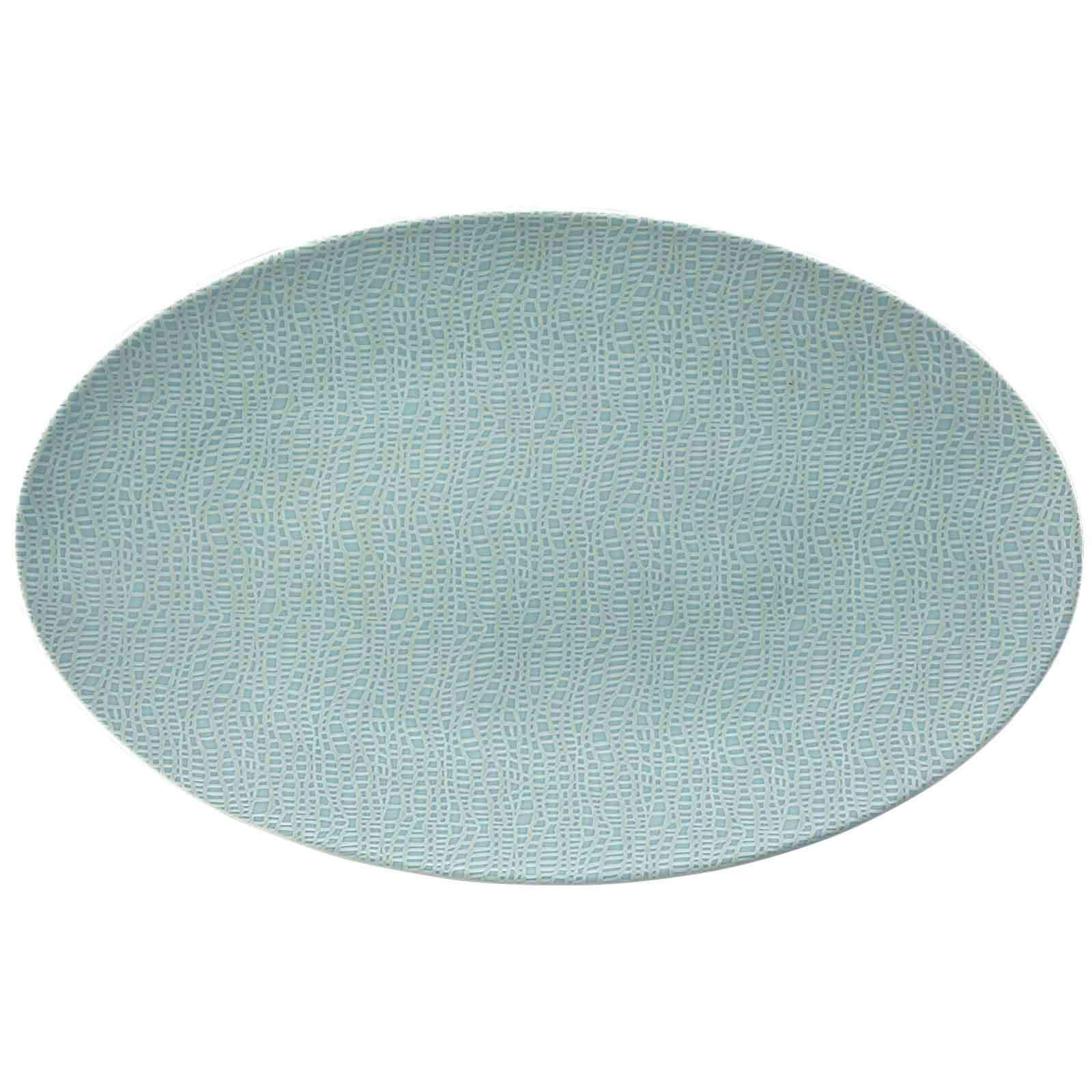 SERVIERPLATTE Life Fashion Green Chic 40x26 cm - Grün, Keramik (25.8/2.5/40.3cm) - Seltmann Weiden