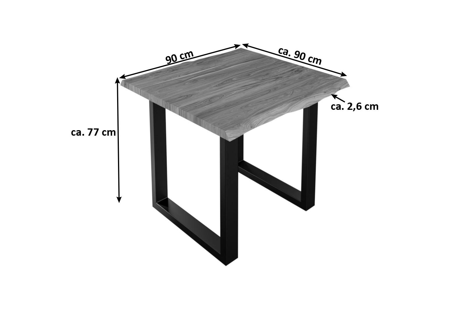 Thumbnail - SAM Esstisch, Beige, Holz, Echtholz,Akazie, Quadratisch,Quadratisch, U-Form, 90x77x90 cm, Esszimmer, Tische, Esstische