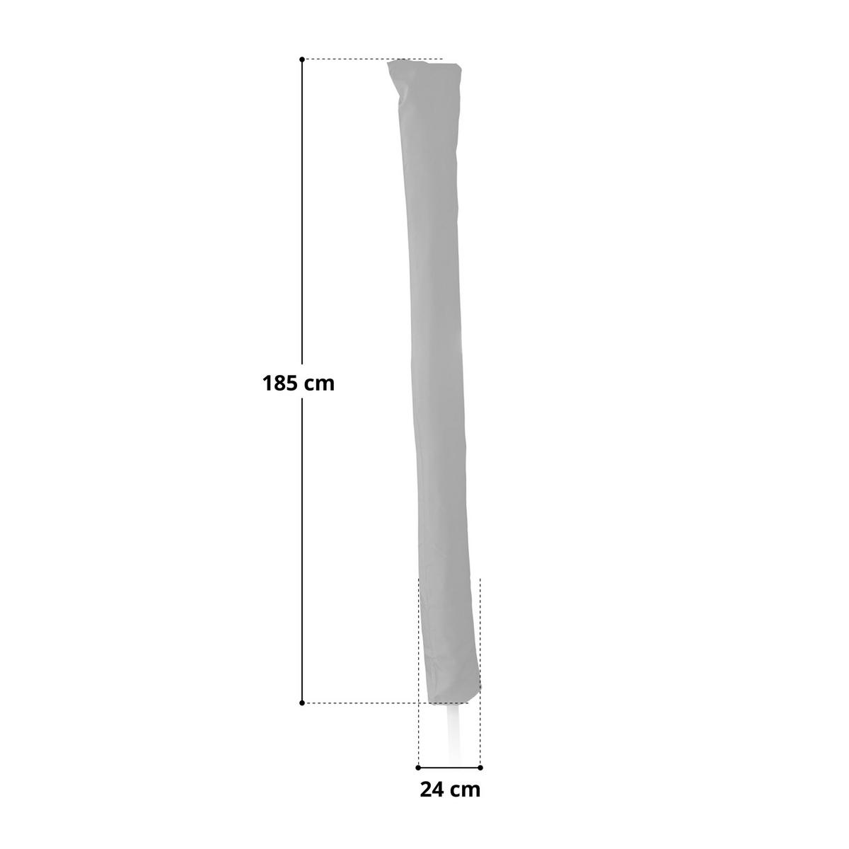SCHIRMHÜLLE für rechteckige Schirme - Schwarz, Textil (24/185/24cm) - SVITA