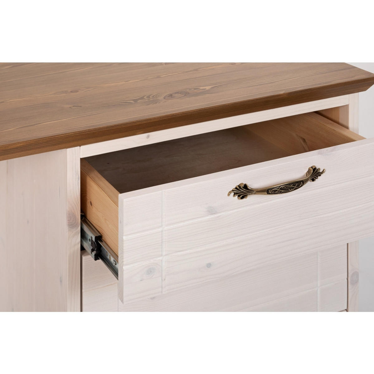 SCHREIBTISCH 120 cm - Dunkelbraun/Weiß, Holz (120/60/75cm) - MSL wooden furniture