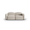 SOFA Blair aus Samt leichtes beige 2 Sitzplätze - Creme, Textil (87/80/194cm) - Micadoni