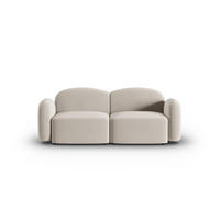 SOFA Blair aus Samt leichtes beige 2 Sitzplätze - Creme, Textil (87/80/194cm) - Micadoni