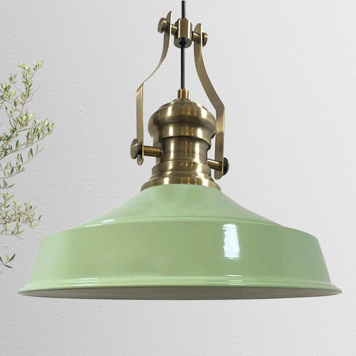 HÄNGELAMPE Neo-Asletl 40/39 cm - Mintgrün, Metall (40/39cm) - Bamyum