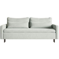 3-SITZER SOFA Umpro Chenille Mintgrün - Schwarz/Grün, Textil/Metall (220/96/95cm) - Selsey