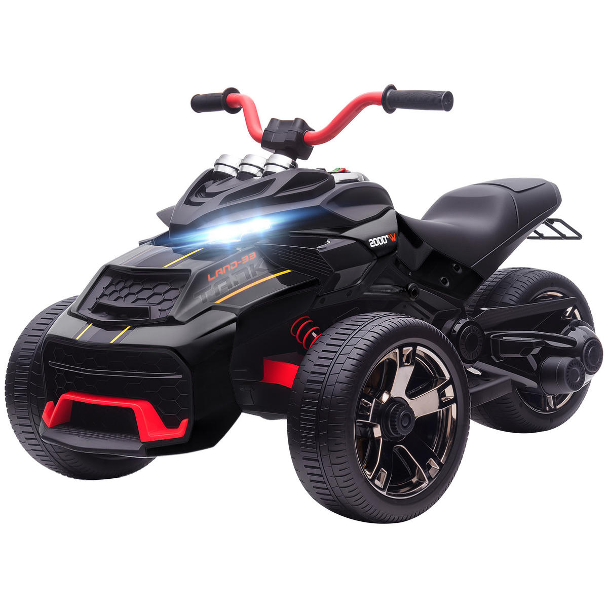 ELEKTRO-QUAD DE-13071 2 Motoren Schwarz - Schwarz, Metall (113/74/63cm) - ComfortXL