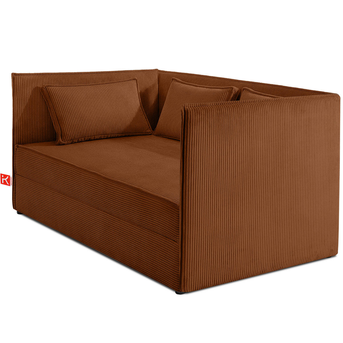 JUGENDBETT ROTI Einzelbett mit Bettkasten, 90x200cm, Bett mit Bonellmatratze, mit Rückenlehne - Rot/Schwarz, Holz/Holzwerkstoff (92/200cm) - KONSIMO®