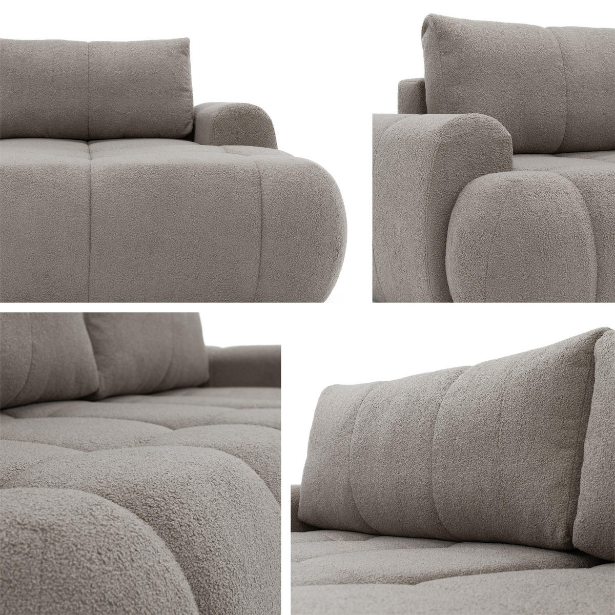 ECKSOFA Mitto, Seite: Rechts - Beige/Schwarz, Holz/Kunststoff (270/173cm) - MIRJAN24