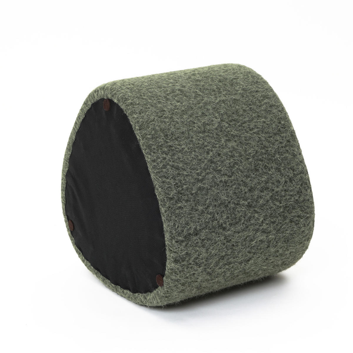 POUF, Thorny fabric / MDF, Grün - Grün, Holz (43/37.5/43cm) - Hometopia