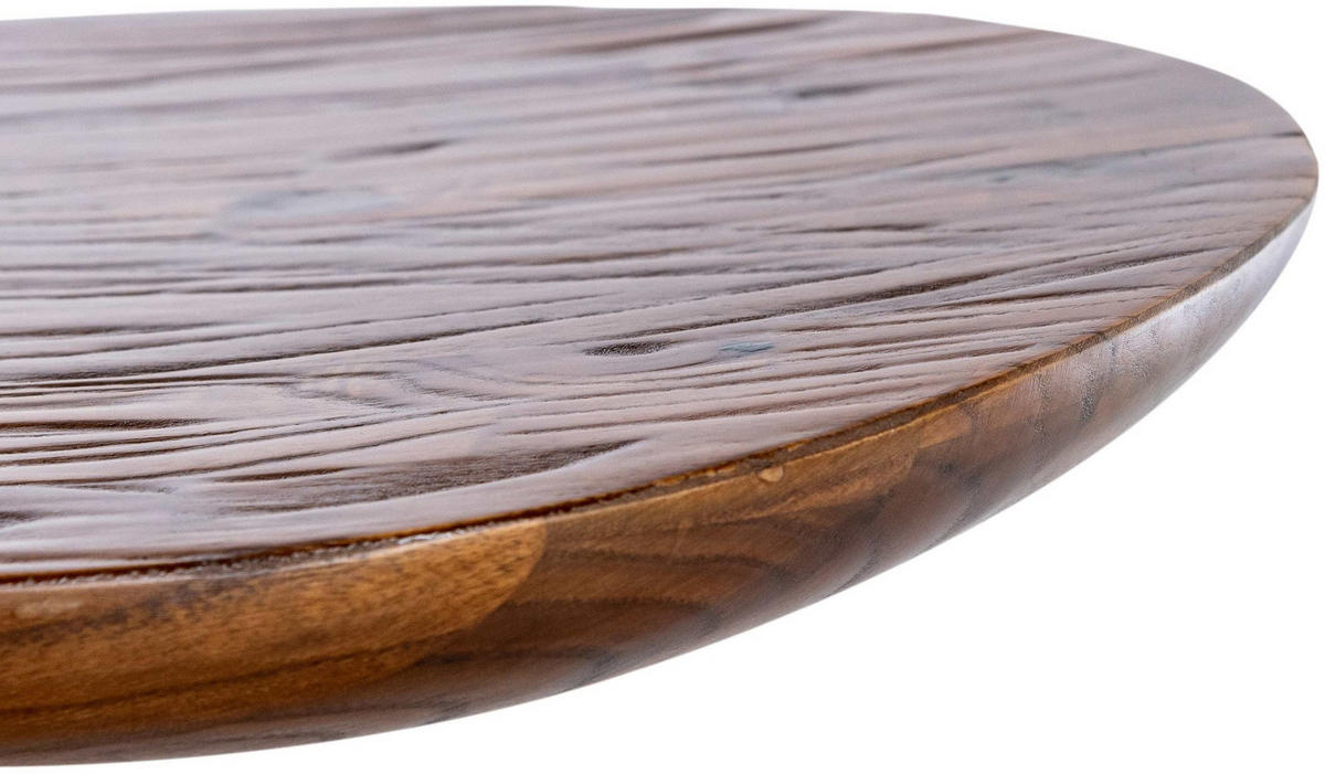 BARHOCKER Shelton walnuss - Schwarz/Braun, Holz/Metall (41/80/38.5cm) - TPFLiving