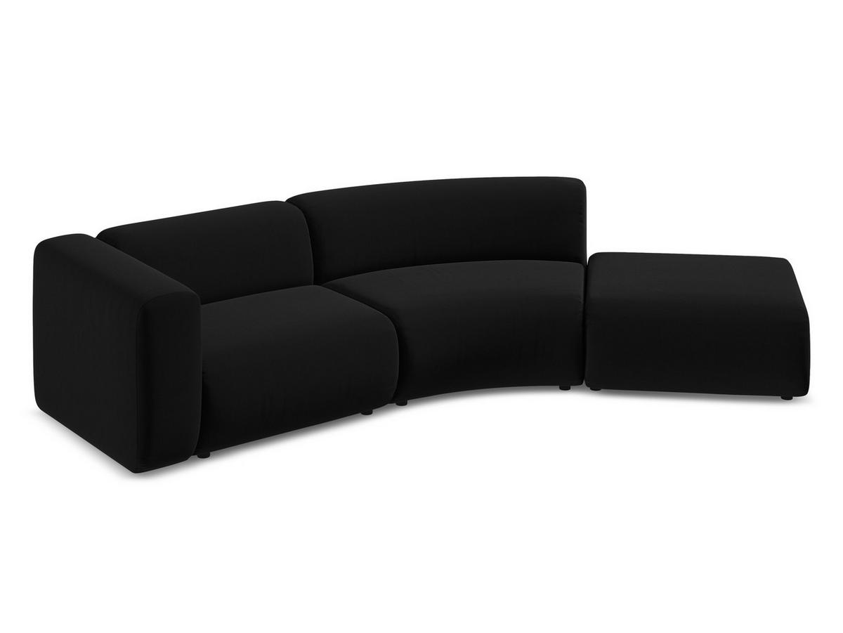 3-SITZER SOFA Samt Stoff Grün - Dunkelgrün/Schwarz, Kunststoff/Textil (228/70/89cm) - Makamii