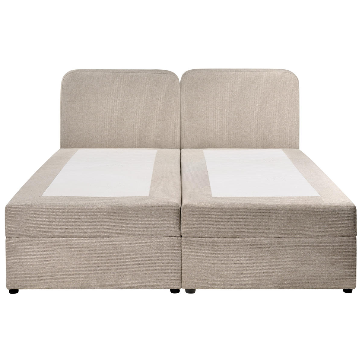 BOX POSTELJA s prostorom za shranjevanje 180/200 blago sivo rjava Chancellor - sivorjava, tekstil (180/200cm) - Beliani