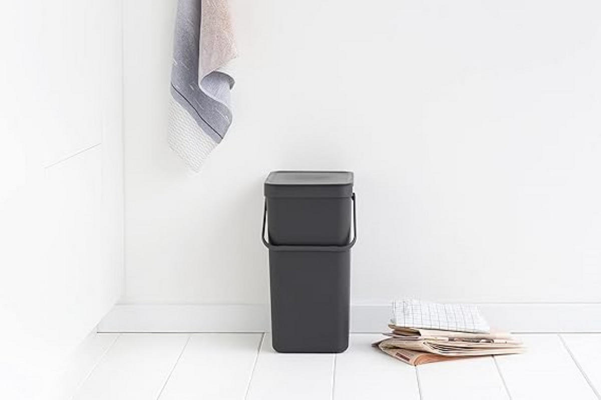 MÜLLEIMER Mit Stay Open Deckel 16 Liter 40 x 27,9 x 22 cm Kunststoff Dunkelgrau - Grau, Kunststoff (27.9/40/22cm) - PROREGAL
