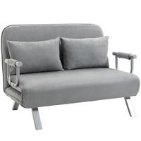 SCHLAFSOFA mit verstellbarer Rückenlehne 111 x 80 x 78 cm Hellgrau - Hellgrau, Holzwerkstoff (111/78/80cm) - Meubliv