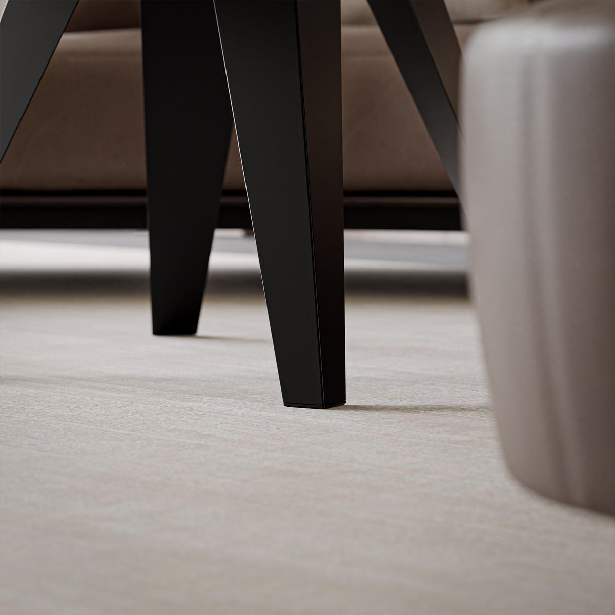 COUCHTISCH FRESCO 75/50 cm runden, Schwarz / Schwarz geriffelt - Schwarz, Metall (75/75/50cm) - Idohome