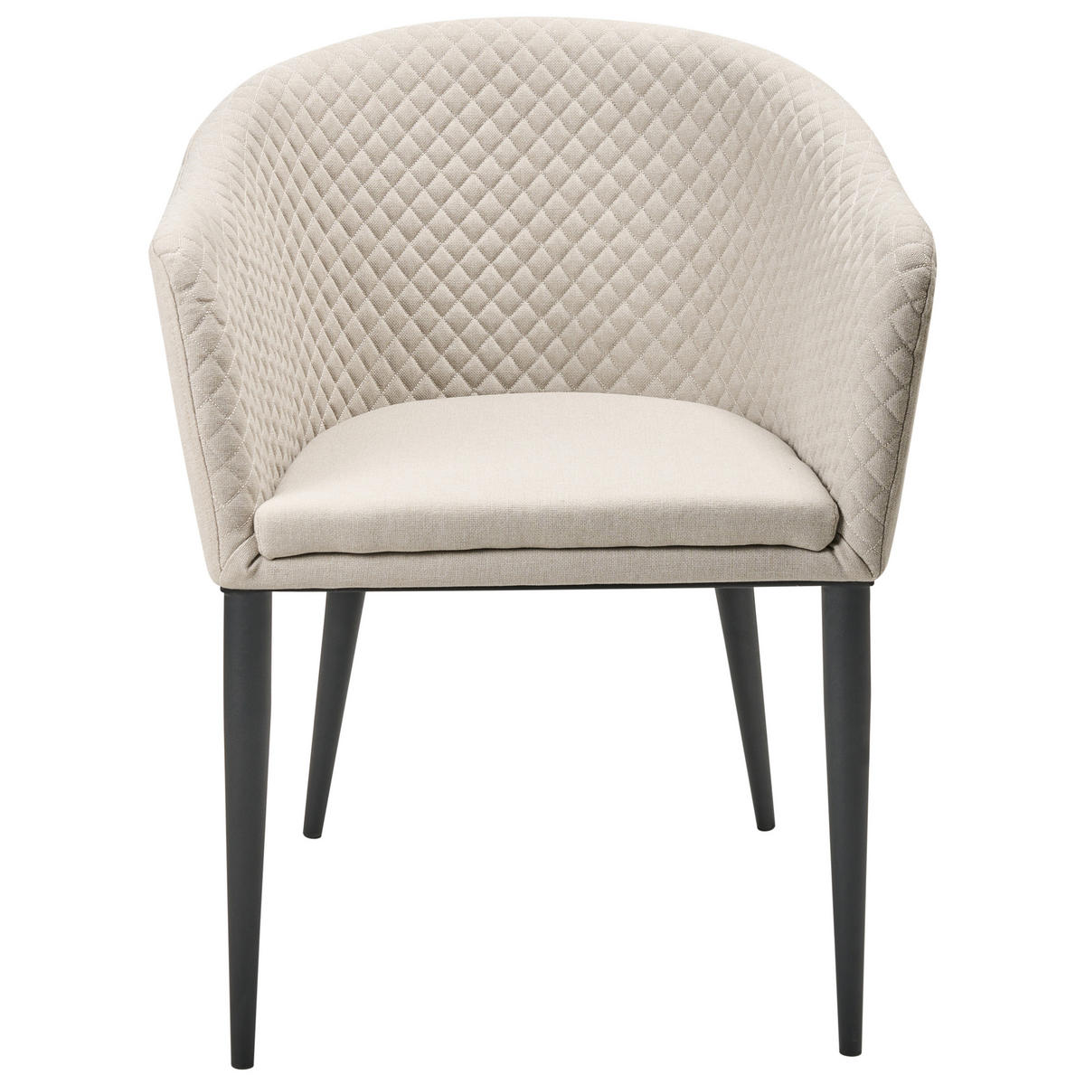 GARTENSTUHL 2er-Set Beige Tuluni - Beige/Schwarz, Textil (51/80/56cm) - Beliani