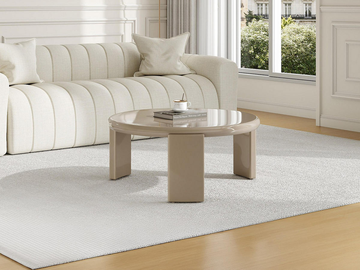 COUCHTISCH - 80 cm x 80 cm - holz - beige Zyrenia - Beige, Holz (80/80/35cm) - Vente-Unique