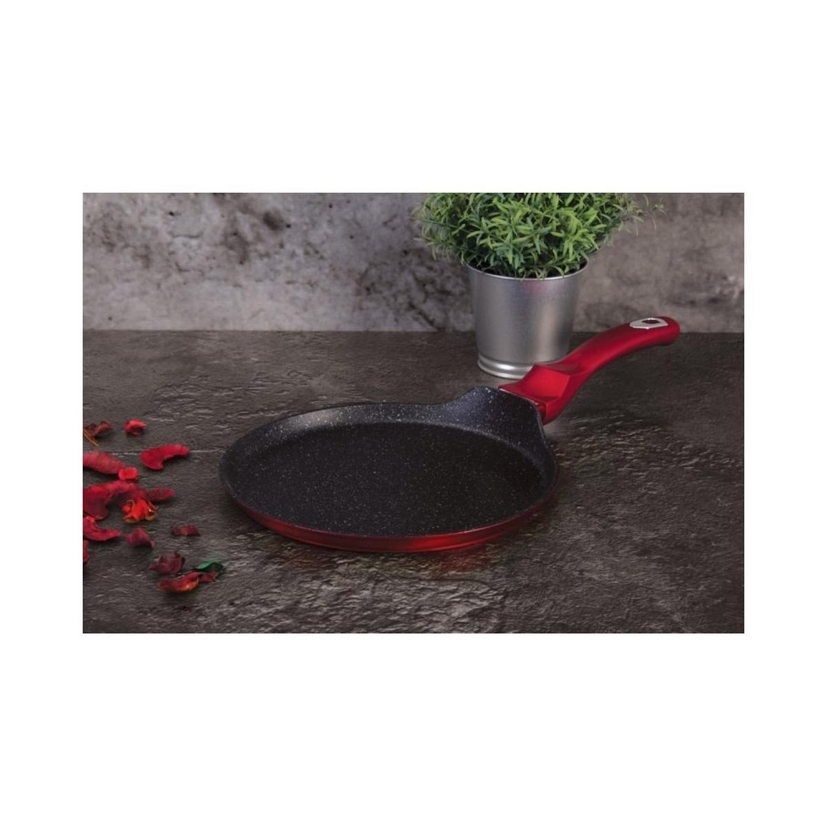 CRÊPEPFANNE Rot 28/28/1.8 cm 8941 - Rot, Metall (28cm) - Berlinger Haus