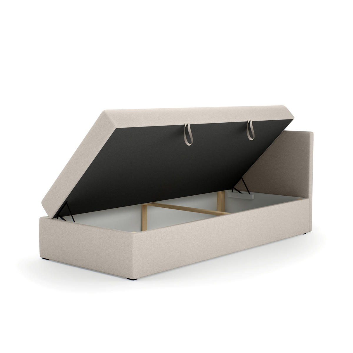 BOXBETT Verdig Mini Basic 100x200 Beige Rechts - Beige, Holz (100/200cm) - Fedve