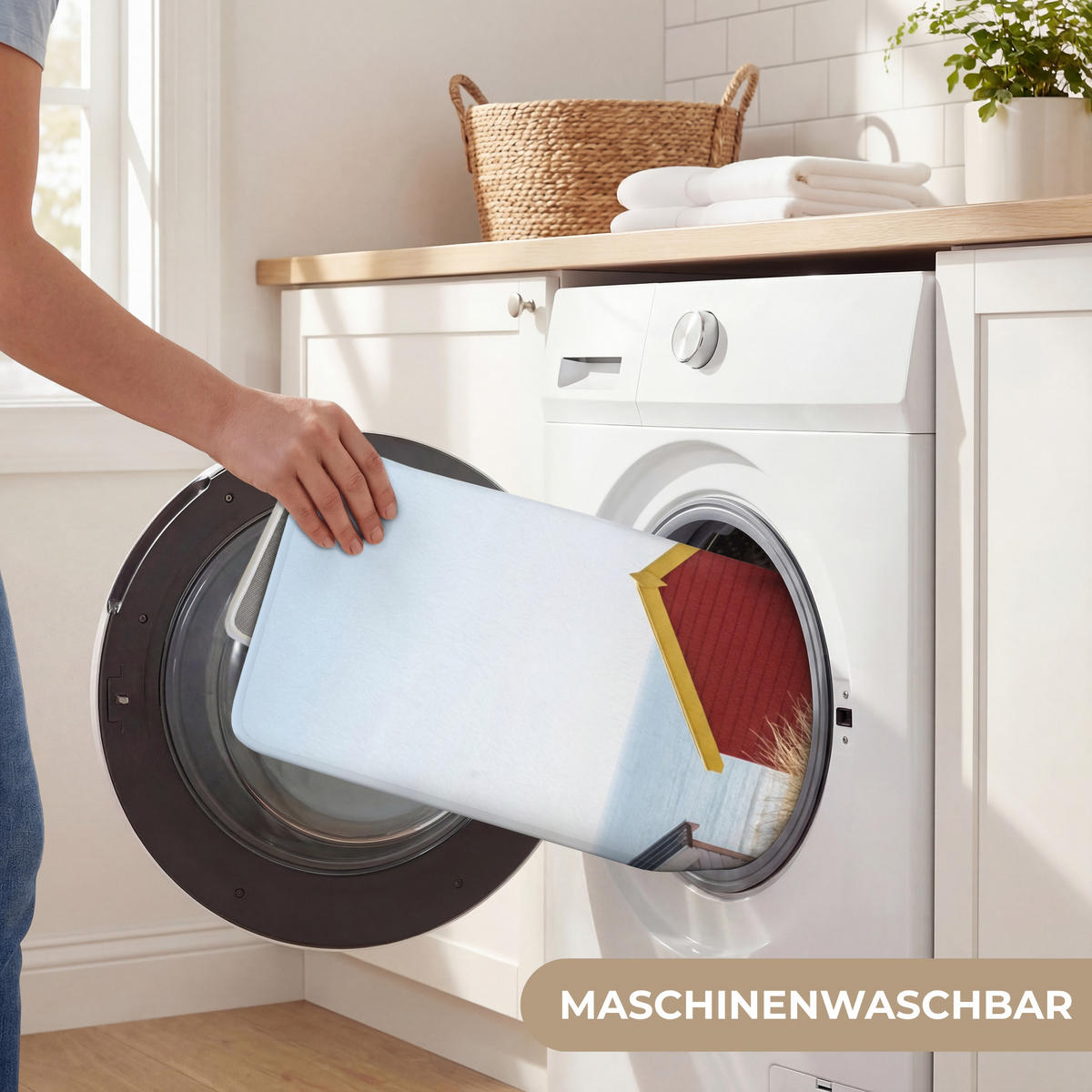 WC PŘEDLOŽKA Pláž - Chaty - Barevné - Duny 50x80 cm - různobarevná, textil/plast (50/1cm) - OnlyWow
