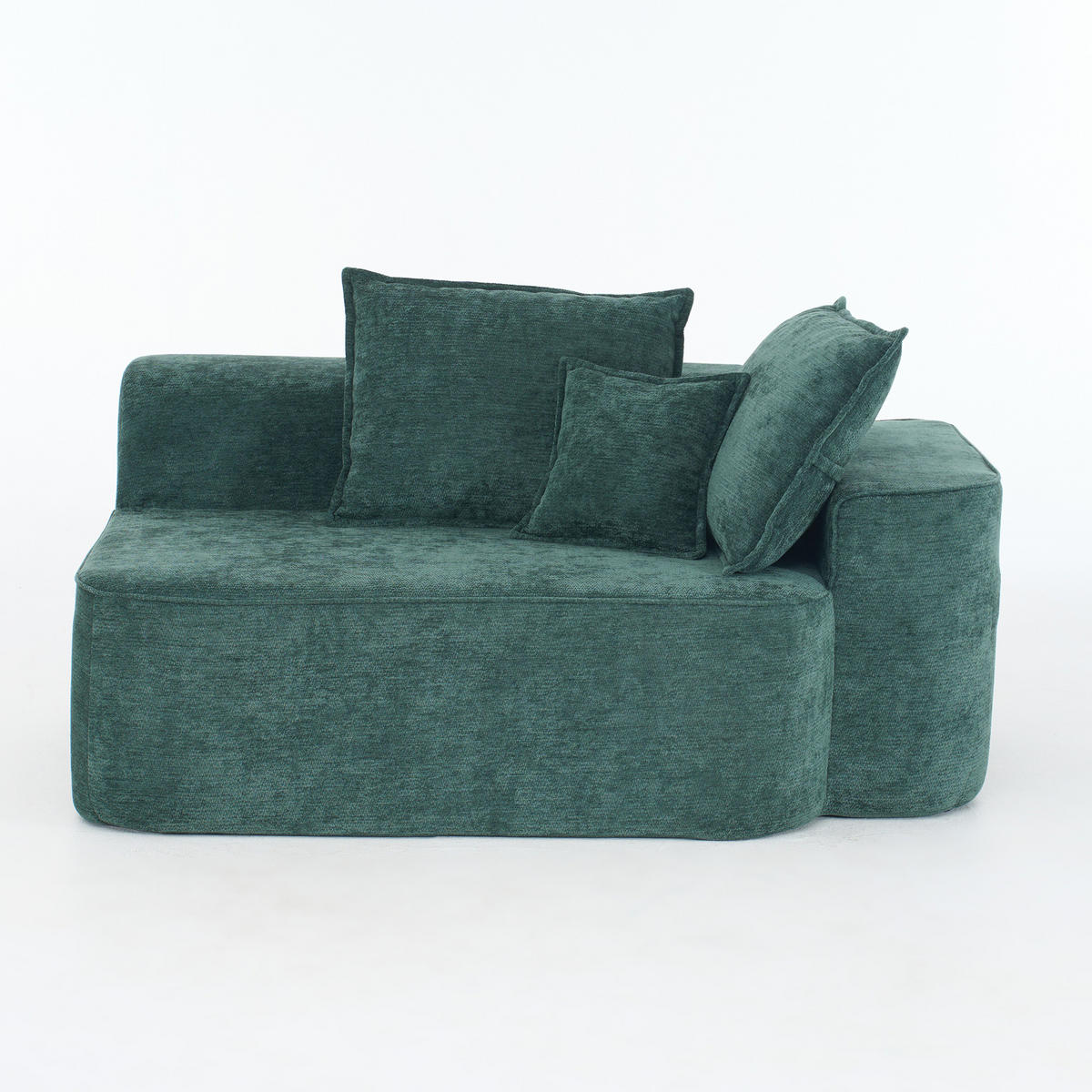 2MÍSTNÁ POHOVKA z žinylky, bez nutnosti montáže - zelená barva, textil (150/65/95cm) - Urban Meuble