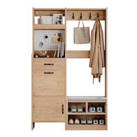 GARDEROBA SET D108.5 x Š35 x V180 cm, Prirodne boje - prirodne boje, drvni materijal/drvo (35/180/108.5cm) - KOMHTOM